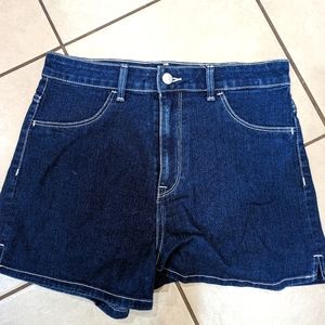 High waisted jean shorts